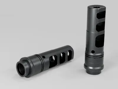 SFMB-338 SOCOM Muzzle Brake Suppressor Adapter Low-poly 3D model buy