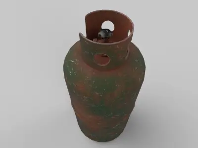 gas cylinder Low-poly 3D model 19