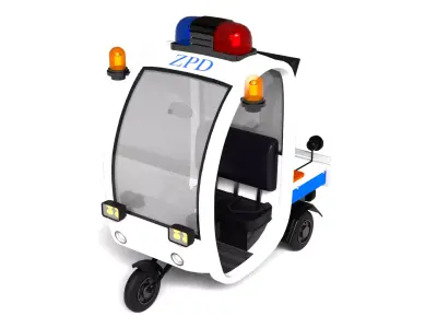 Zootopia Style Cartoon Car 3D model