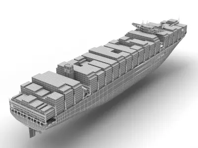 ONE Container ship 3D model