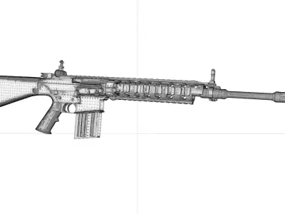 m110 rifle 3D model