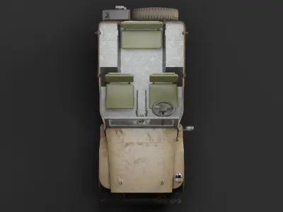 Jeep Wrangler Low-poly 3D model
