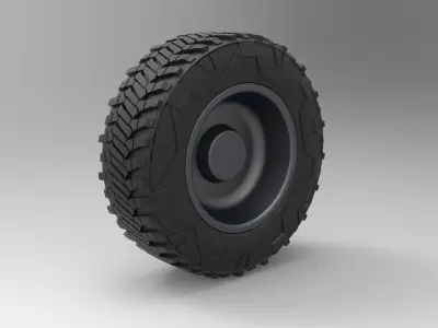 Wheel from Tesla Cybertruck 3D model