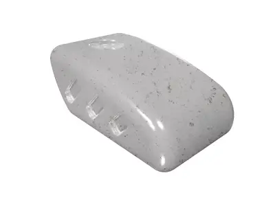 Aluminium Bike Fuel Tank Low-poly 3D model