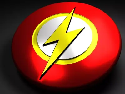 flash logo Low-poly 3D model