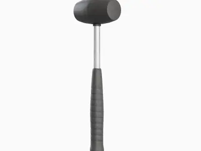 Industrial Rubber Hammer Set B 3D model