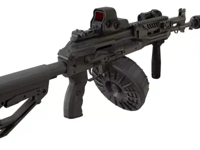 Kalashnikov AK-12 Low-poly 3D model