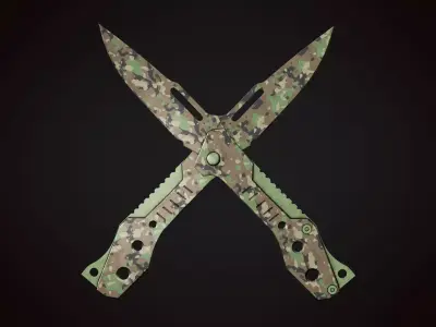 Knife 4 I Low-poly 3D model