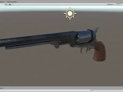 Colt 1851 Navy Free low-poly 3D model