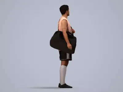 00535Levi003 - Adult Caucasian male waiting in summer 3D model