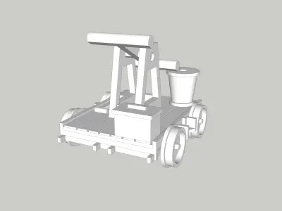  Railway Handcart with Tools by Outland Models Low-poly 3D model
