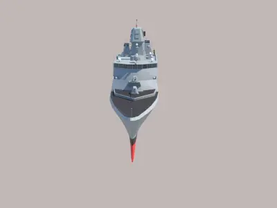 Navy Ship Iver Huitfeldt Low-poly 3D model