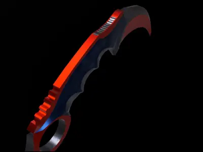 Knife Karambit Low-poly 3D model