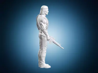 Rambo-Style Soldier Action Figure 3D print model