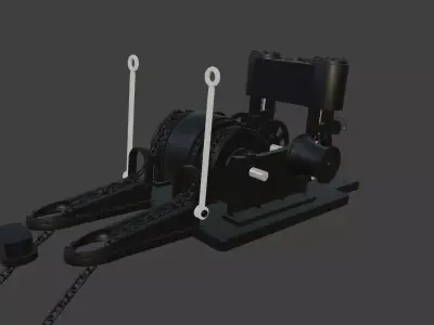 Nomadic anchor steam winding mechanism 3D model
