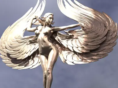 Elements Wings Sculpture 3 3D model