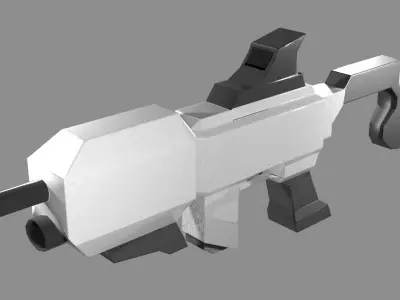 Sci-Fi Style Carbine Low-poly 3D model