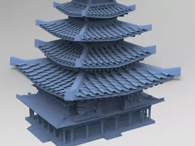 Meditation Tower 3  3D model