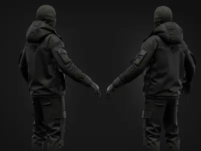 Tactical Uniform for men 3D model