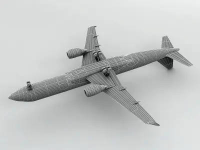 Embraer Lineage 1000 Airliner  Low-poly 3D model