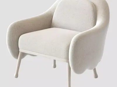 Armchair Cristina Celestino Corolla 3D model