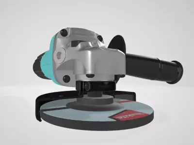 Makita GA4030R 100mm Electric Angle Grinder Low-poly 3D model