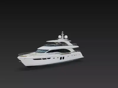 Modern Luxury Motor Yacht Superyacht 3D print model