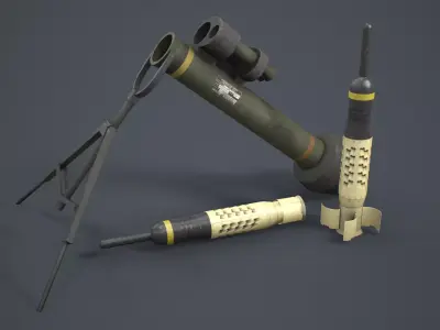 M47 Dragon M2 Plus  Low-poly 3D model