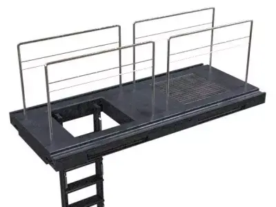 LowPoly Platform bridge ladder MODEL Element2 Low-poly 3D model