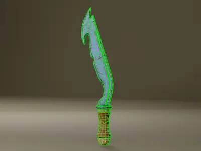 Stylized Warrior Blade Low-poly 3D model
