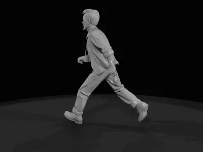 1-87 HO Figure 1950 Teen Running Printable STL 3D print model