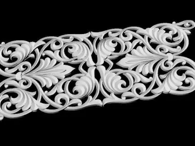 Central decor ornament for furniture 3D model 1159