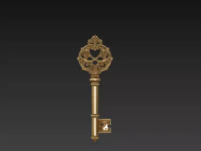 Ornate Vintage Decorative Key 3D print model