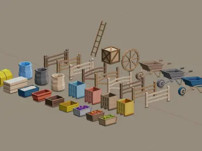 Low Poly Village Pack - Part 2 Low-poly 3D model