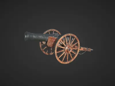 Medieval Cannon  Low-poly 3D model purchase