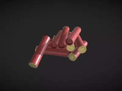 12 Gauge Ammo Pickup Free low-poly 3D model