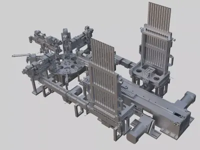 USB assembly production line equipment 3D model