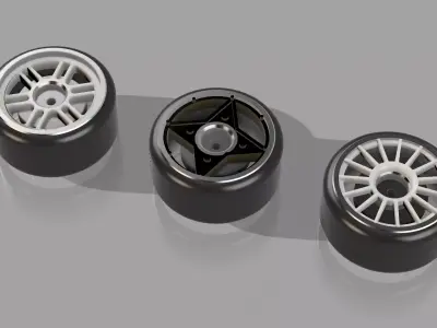 ENKEI Classic wheels set in HW scale 3D print model