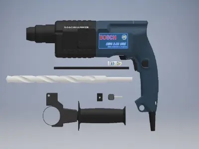 hammer drill assembly 3D model
