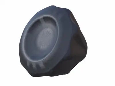 Industrial Knob Low-poly 3D model 3