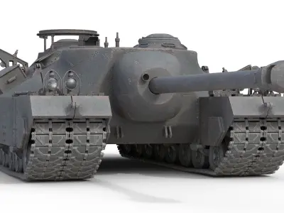 T28 super heavy tank    Low-poly 3D model