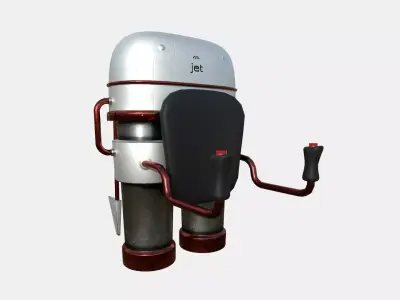 Jetpack C07 Red Steel - SciFi Character Design Free low-poly 3D model