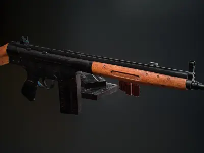 Heckler and Koch G3 Free low-poly 3D model
