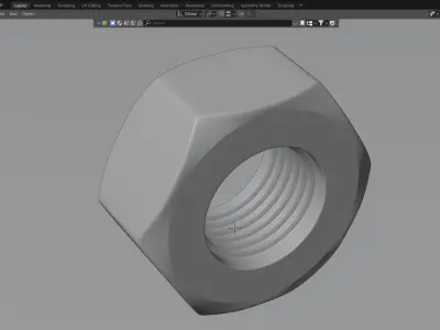Nut Three-Quarter 3D model