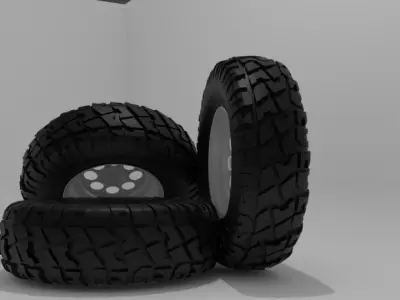 Tire off road model Free low-poly 3D model
