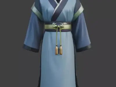 Traditional Clothes  Game-Ready 3D Model with PBR Textures Low-poly 3D model
