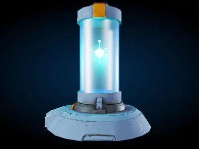 Capsule 3D model Game asset Low-poly 3D model