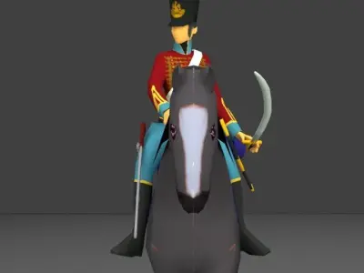 HUSSAR OF NAPOLEON 2019 Low-poly 3D model