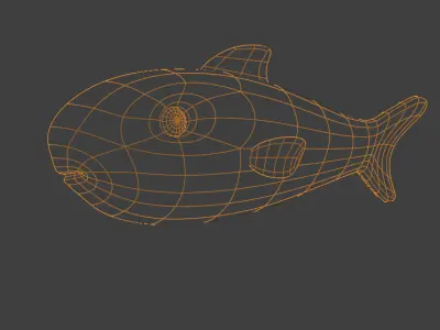 Cartoon Stylized Fish 3D Model 3D model buy