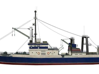 trawler Low-poly 3D model